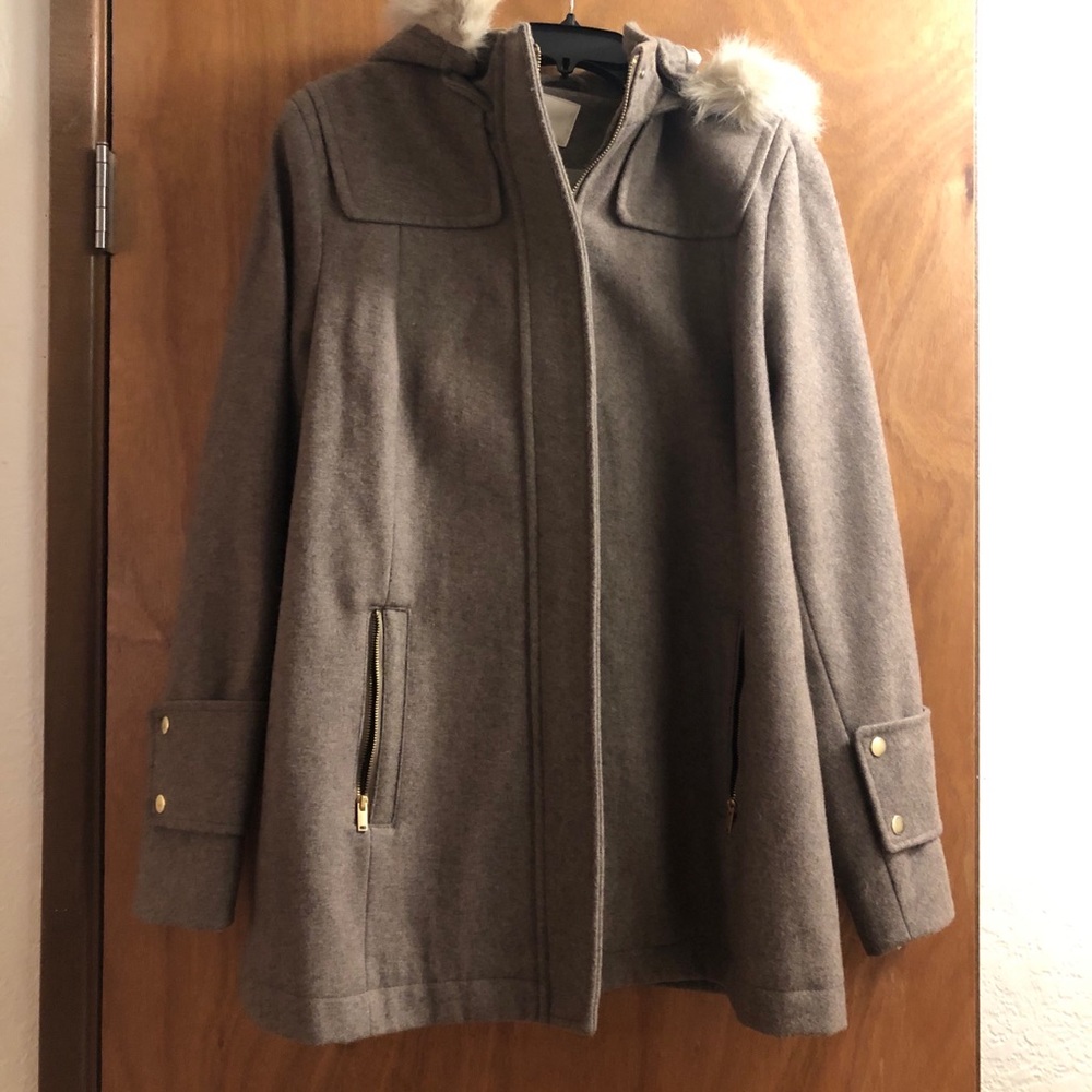 NWOT ✨ Brown Winter Coat with Fur Hood